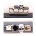 Evening Bag - Skull & Stone Knuckle Clutch Bags - Black - BG-EHP7101BK